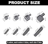 PH PandaHall 12 Sets Metal Zipper Latch Slider Retainer 3 Color Sizes view 2