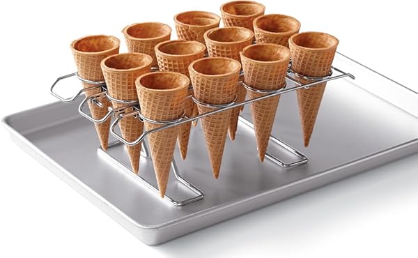 WILTON CUPCAKE CONES BAKING RACK, 12-CAVITY ICE CREAM CONE CUPCAKES HOLDER