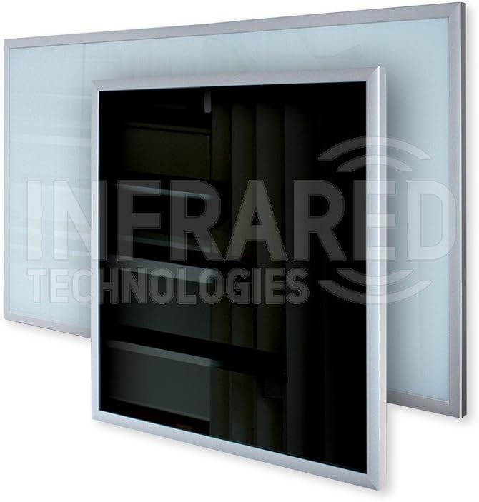 Infrared Heating Glass Panel. Energy Efficient Far Radiant Heating 300W - 600W (Black, 300 watts)
