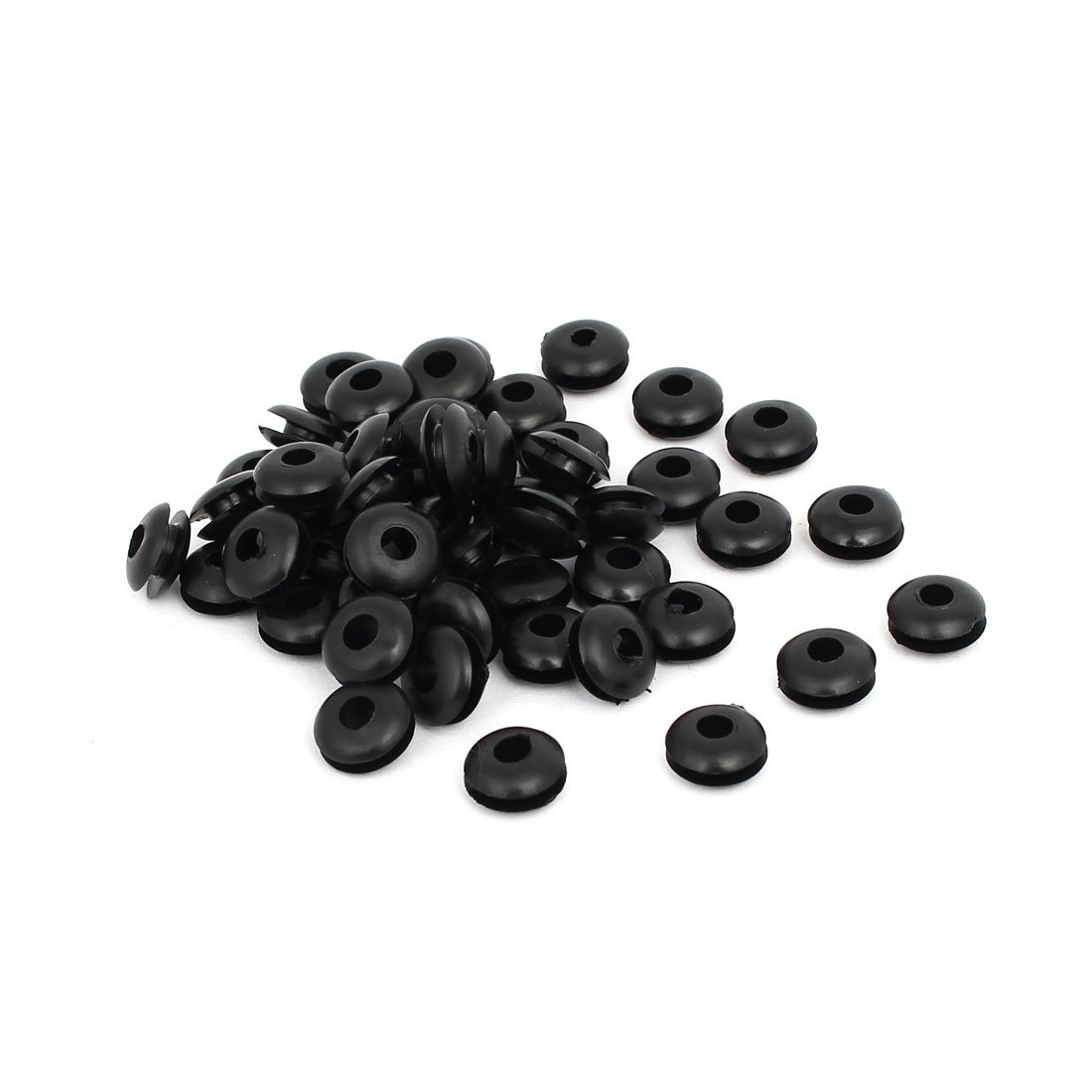 Sourcingmap Double Sides Rubber Ring Sealing Grommet Wire Gasket Black 4mm Inner Dia 50pcs