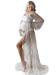 Pearl Maternity Photoshoot Dresses Long Sleeve