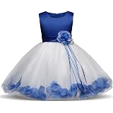 Robe Princesse Pour Fille 2 à 16 Ans - Robe De Mariage, Demoiselle D'honneur Ou Soirée Sans Manches En Polyester Et Mousseline | Tenue De Fête Anniversaire, Baptême, Bal