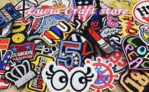24pcs random assorted Sew-on Embroidered patch Motif Applique (Mixed type1 24pcs)