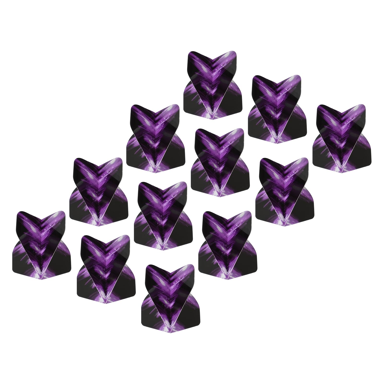 M METERXITY 12 Pack Dart Flights - PET Darts for Steel Tip and Plastic Tip, Apply to Darts Game/Party/Entertainment (Black, Purple)