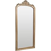 PILIHOME Vintage Gold Full Length Mirror - 60x25 inch, Antique Floor Mirror Leaning, Baroque Ornate Full Body Wall Mirror for Bedroom, Living Room, Entryway | Solid Wood