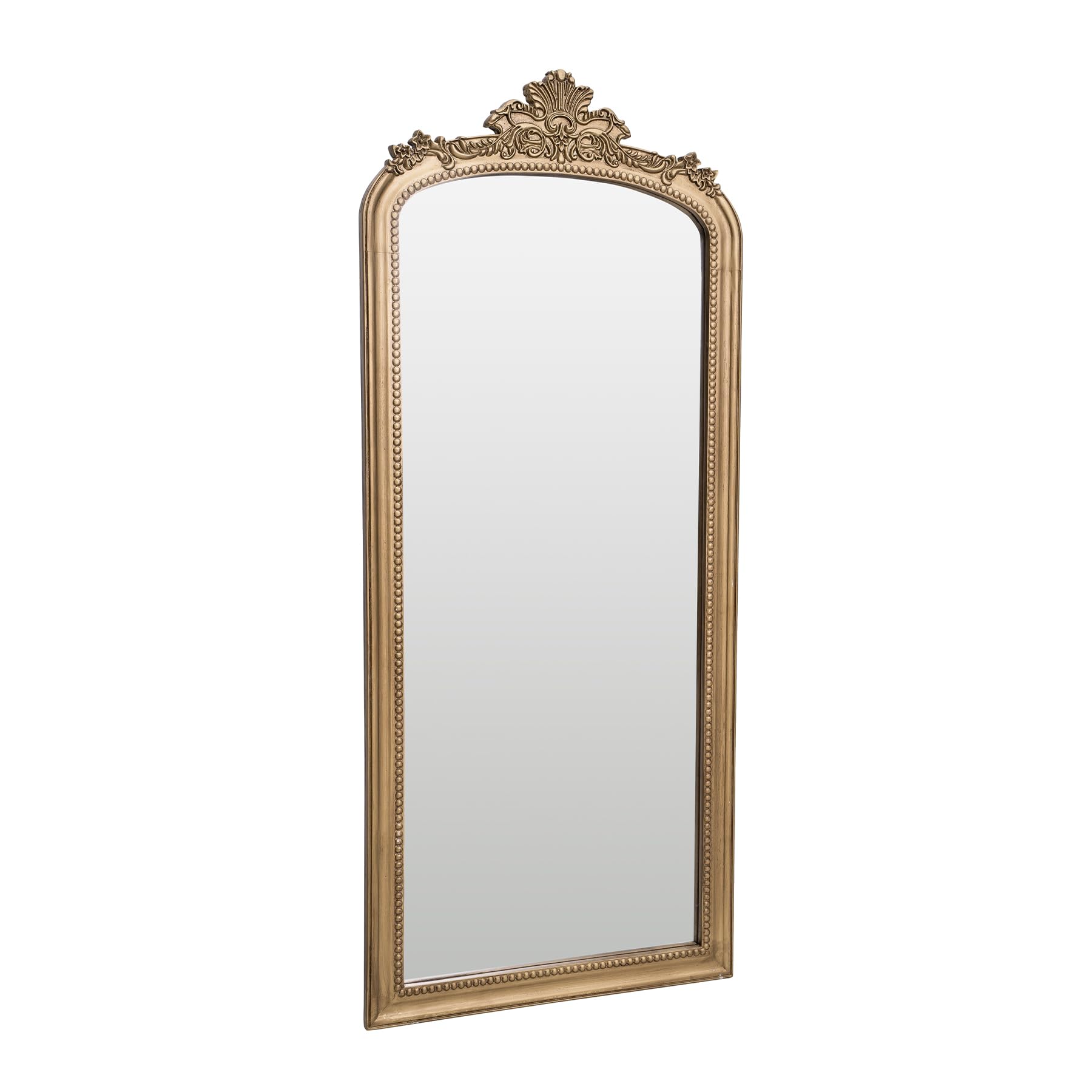 Photo 1 of **CORNER IS DAMAGED AND BROKEN**PILIHOME Vintage Gold Full Length Mirror - 60x25 inch, Antique Floor Mirror Leaning, Baroque Ornate Full Body Wall Mirror for Bedroom, Living Room, Entryway | Solid Wood