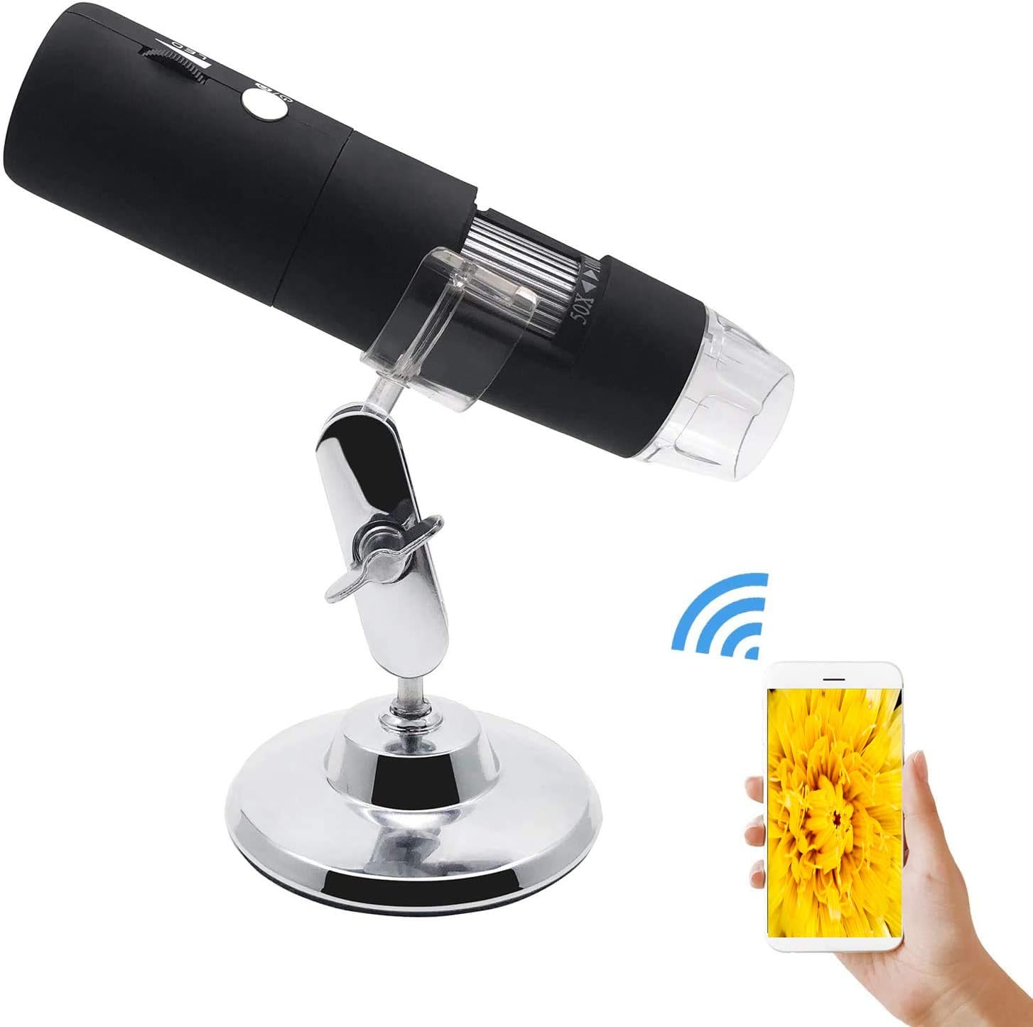 Wireless Digital Microscope USB Microscope Camera 50X to 1000X 8 LED