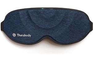 TheraGun Therabody Sleep Mask Ultra-Comfortable, 100% Blackout Sleep Eye Mask with Gentle Eye Massager Vibration for Stress Relief, Headache Relief & Self Care - Facial Massager for Women & Men