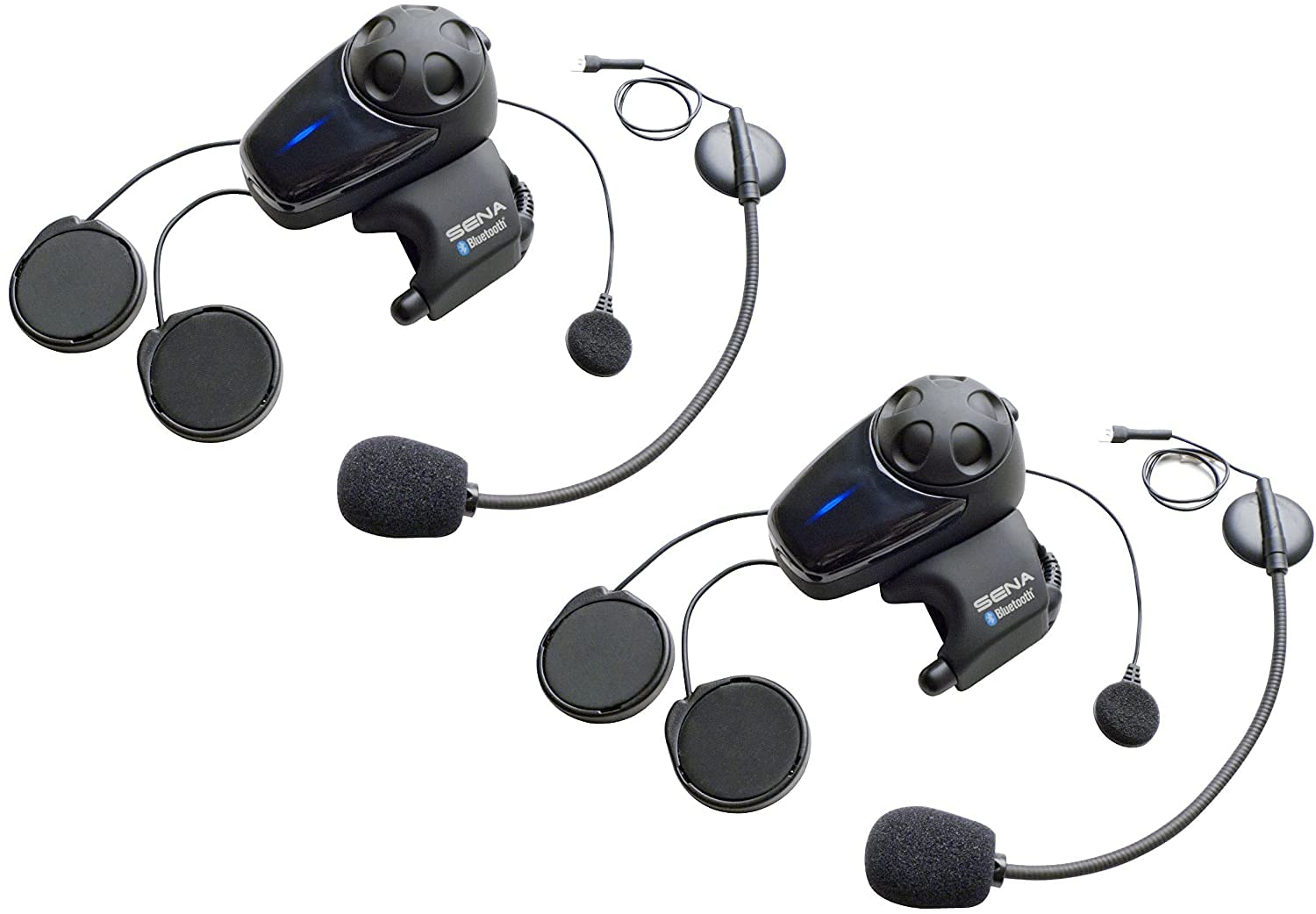 Photo 1 of Sena SMH10D-11 Motorcycle Bluetooth Headset/Intercom Communication System with Universal Microphone Kit (Dual)