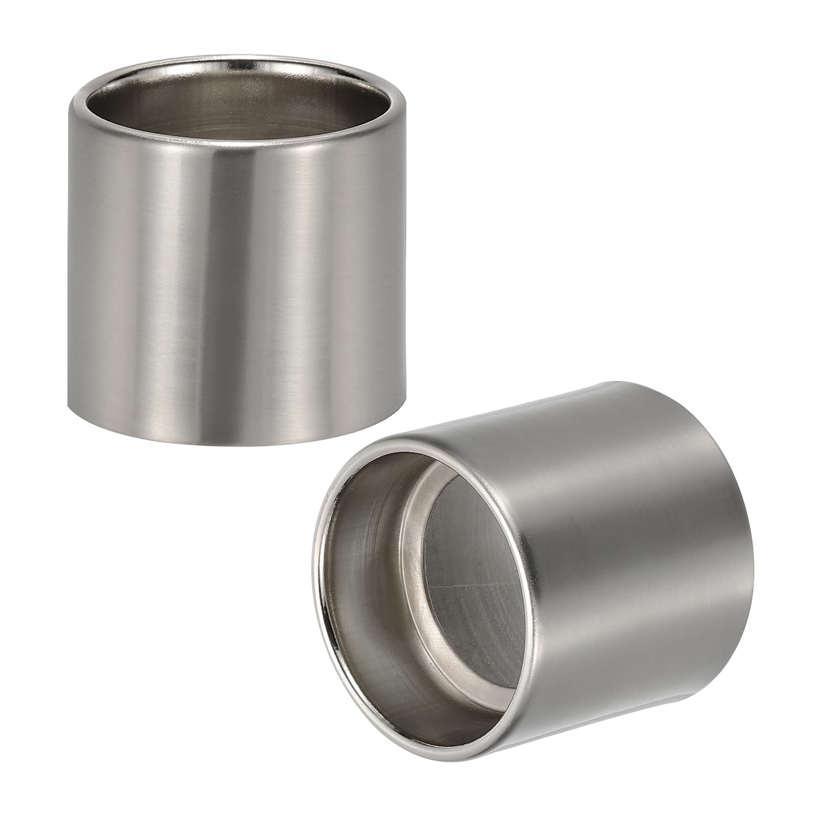 PATIKIL Light Socket Shade Ring, 2pcs E26 E27 Medium Base Metal Sockets Lock Ceramic/Porcelain Sockets with Thread Diameter 1-1/2 Inches for Hanging Lamp Holder, Nickel 50mm / 1.97"