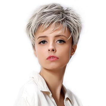Amazon Com White Women Short Layered Blonde Wig Ship From Usa