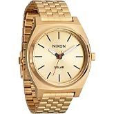 NIXON Time Teller Solar A1369-100m Water Resistant Men's Analog Solar Watch | (40.5mm Watch Face, 20mm 5 Link Stainless Steel Band)