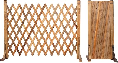 Tonchean 2Pack Expanding Trellis Fence Panels 80cm Height 34-160cm Length