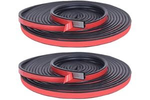 32FT/10M Universal Car Weather Stripping, Self Adhesive Automotive Door Rubber Weather Draft Seal Strip for Car Window Door E
