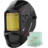 YESWELDER Large View Auto Darkening Welding Helmet, Blue Light Blocking, 1/1/1/1 True Color Solar Powered Welder Hood Mask with 4 Arc Sensors, Wide Shade 3/5-9/9-13 for TIG MIG ARC CUT and GRIND