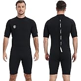 Lemorecn Adult's 3mm Shorty Wetsuits for Men and Women