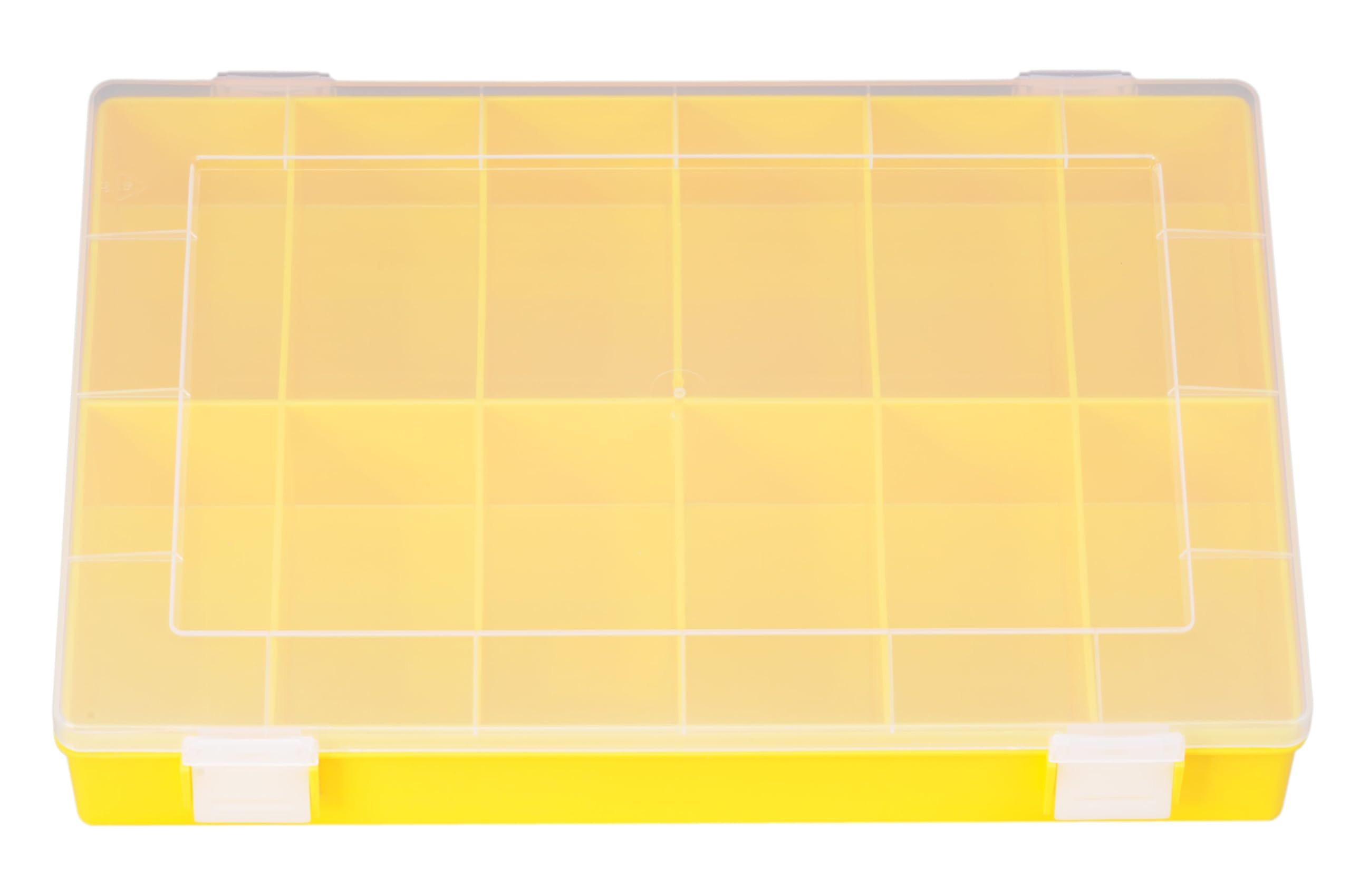 huenersdorff 611800 PP-Classic 12 Compartments Assortment Box - Yellow