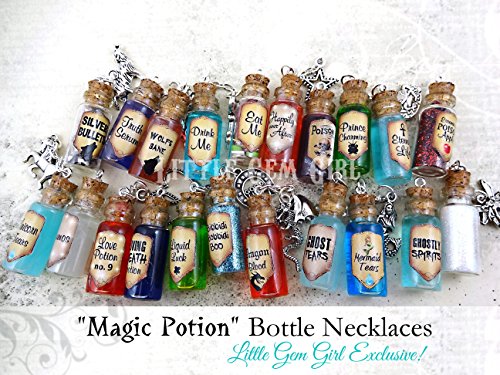 Rainbow Dragon Scale Bottle Necklace - Dragon Egg Jewelry - Magic Potion Dragon Slayer Charm - Mini Cork Vial - Fairy Tale Fantasy Halloween Jewelry