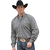 Cinch Men's Classic Fit Long Sleeve Button One Open Pocket Solid Basic