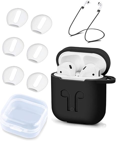 Amazon Vsuring Airpods 用 イヤーピース 超薄型 付けたまま充電可能 シリコーン製 イヤホンカバー 落ち防止 白 3ペア オールラウンド保護 イヤホンケース 専用保護カバー 耐衝撃 収納ケース シリコンケース 黒い Vsuring イヤーピース