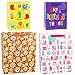 FZOPO Kids Birthday Gift Bag Assortment, Heavy Duty Paper Gift Bags, Red, Blue, Purple, Yellow, Brown, Pack of 12 Small, Medium, Extra Large Bags for Birthdays, Kid Party, Childrens Day
