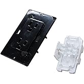 Rv Recept - 120V - 15A - Duplex - Wirecon - Black - WDRDU15BKSPFW w ...