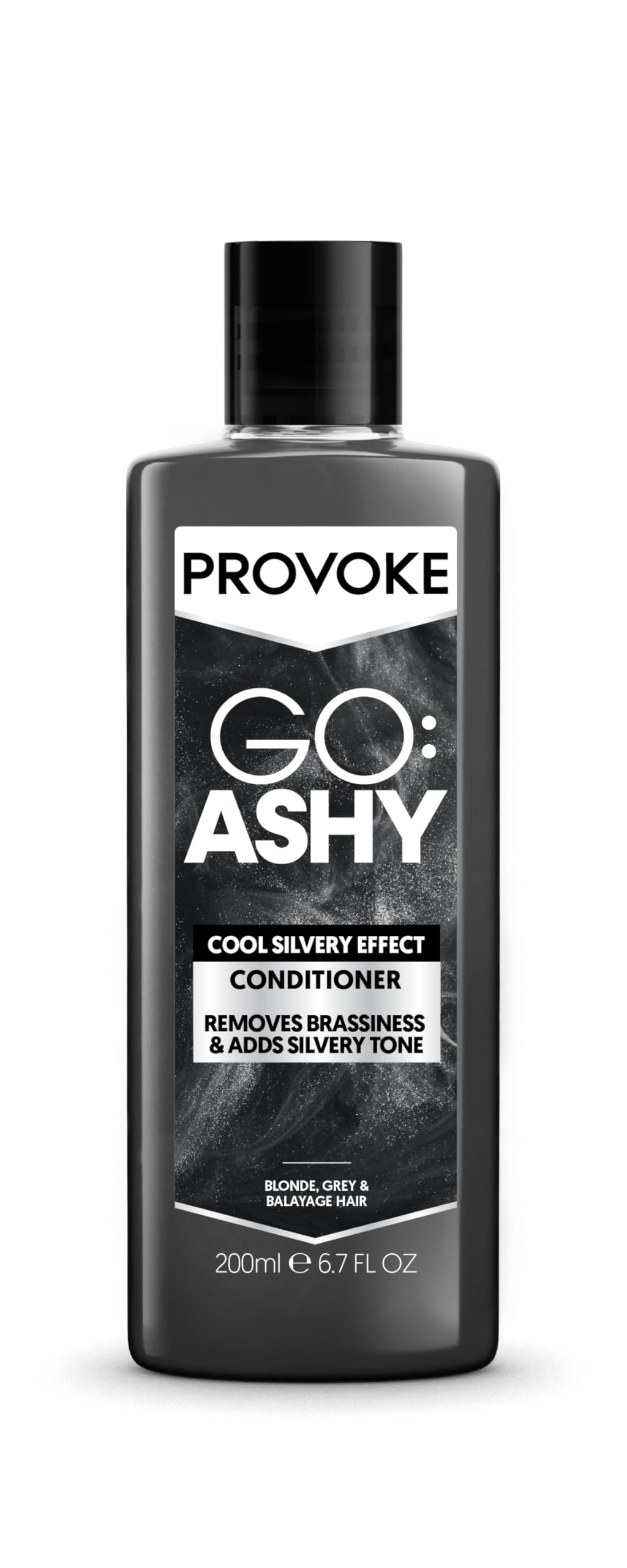 PROVOKE Go Ashy Conditioner 200ml, Remove Brassiness & Adds Silvery Tone to Hair, Formulated with Triple Toning Technology, Turn Warm & Brassy Hair to Cool & Ashy