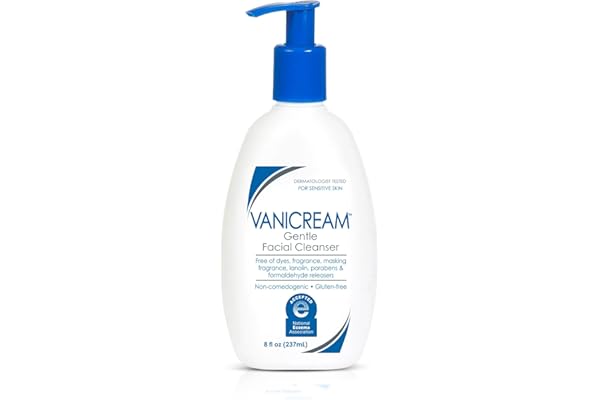 Vanicream Gentle Facial Cleanser With Pump Dispenser - 8 Fl Oz - Formulated Without Common Irritants For Those With Sensitive