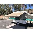 6ft Awning for pop up Tent Trailers, fits 6 Foot Rail - 6ft x 8ft, Beige, Many Sizes - EZ Lite Campers
