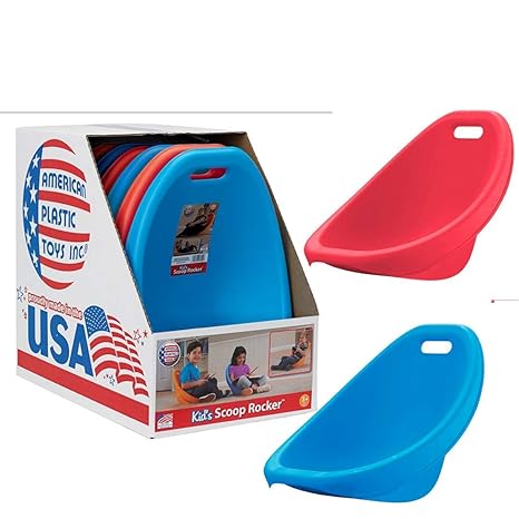 6 Pack Scoop Rocker Kids Plastic Chair Assorted Colors Red Blue