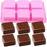 EPYHREHM 6 Cavity Square Silicone Chocolate Molds | For Candy Chocolate Cake Decoration