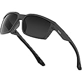 ATTCL Polarized Sunglasses Men Fishing: Square Lightweight TR90 Frame UV400 Protection Secure for Driving Golf Sports