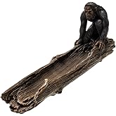 Pacific Giftware Sasquatch Bigfoot Gorilla Ape on Log Incense Stick Burner Holder for Nature Inspired Driftwood Design Aromatherapy Polyresin Home Decor 3.5