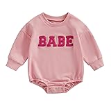Twopumpkin Baby Girl Boy Bubble Romper Crewneck