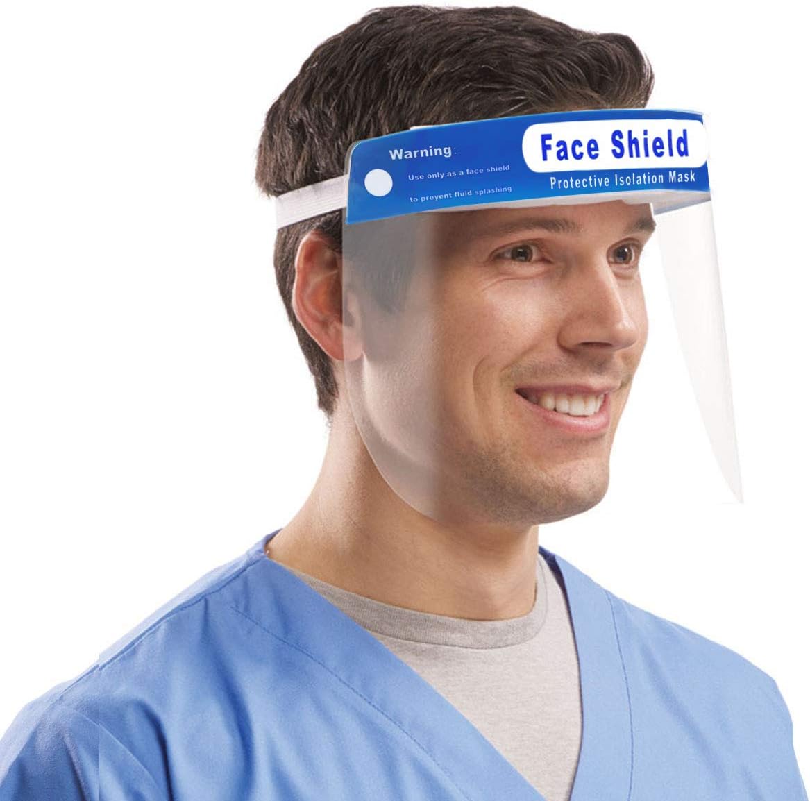 Wangchengo Face Shields, Head Type Protective Visor Clear Anti-Splashing Panel Dust-Proof Protect Full Face Covering Prevent Saliva-Splashing Face Guard Screen