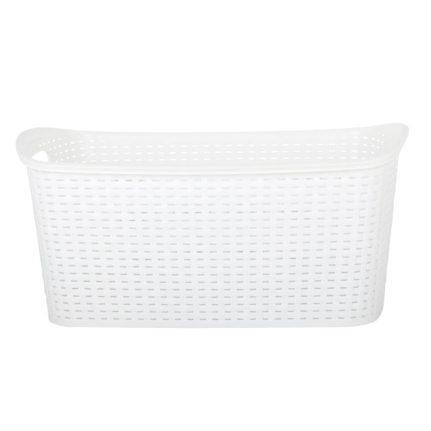 Curver Style Vintage Laundry Basket, Rectangular Strong Plastic Rattan