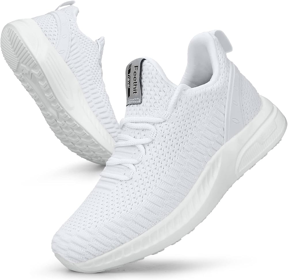 Feethit Womens Trainers Breathable Running Lightweight White 5.5