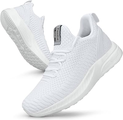Feethit Womens Trainers Breathable Running Lightweight White 5.5