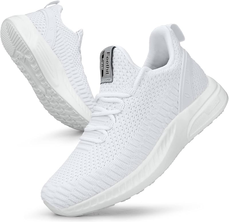Feethit Womens Trainers Breathable Running Lightweight White 5.5