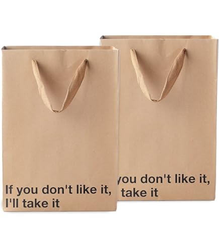 Funny Birthday Gift Bags, Wrapping Is Hard Medium Size Kraft Gift Bag With Black Ribbon Handles, Novelty Gift Bags, White Elephant Gift Bag, Gift Bag For Friend, Christmas Gift Bag 9 thumbnail image