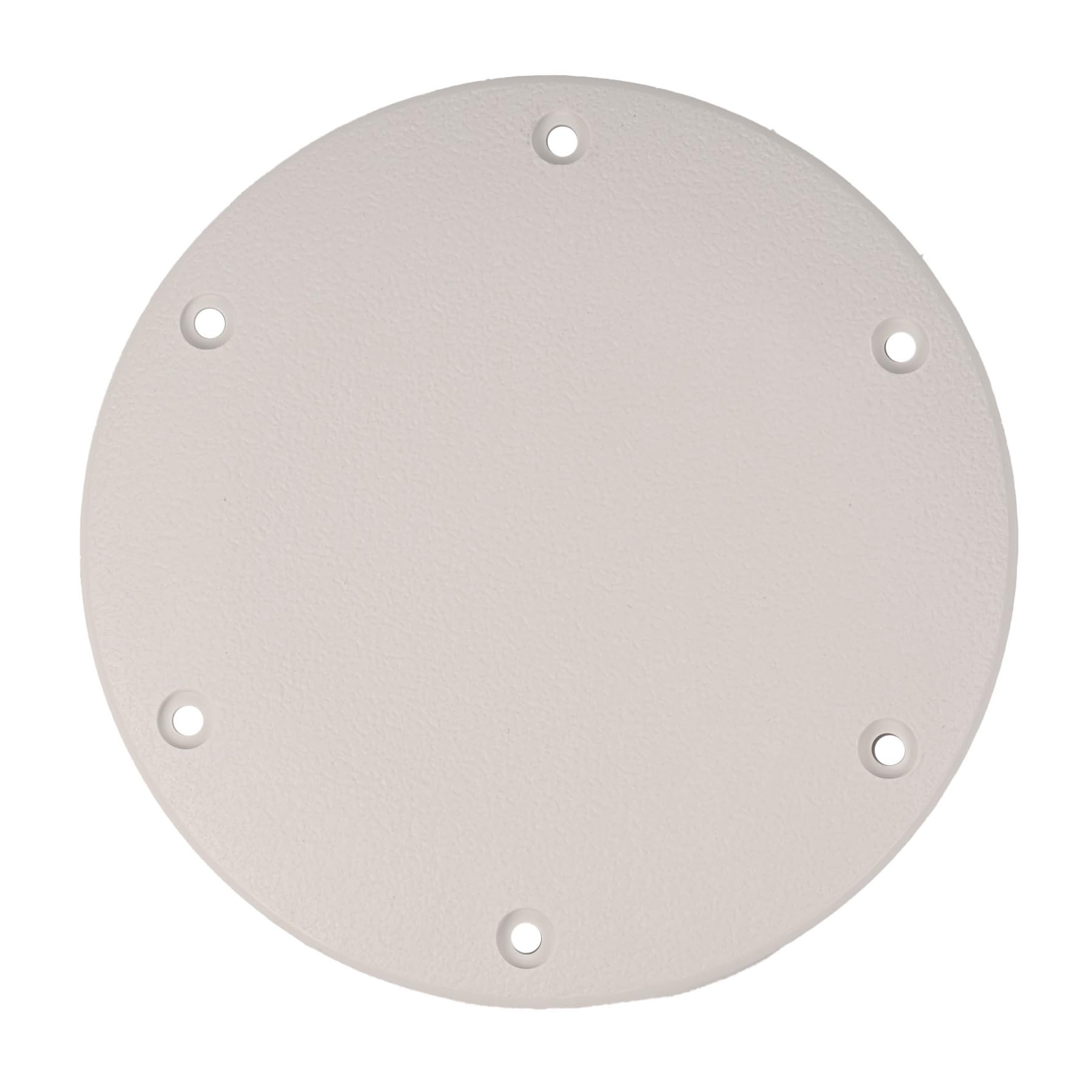 Photo 1 of T-H Marine Designer Series Screw Down Deck Plates – Durable 6" Outer Diameter / 4.5" Cutout Hole - White, Non-Corrosive Marine Deck Access Solution with Textured Traction for Boats and RVs