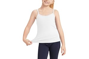 Dreammonkey Girl’s Full Sleeveless Camisole Tank Tops Kids Comfort Breathable Dance Tank Tops(Ages 2T-14Years)