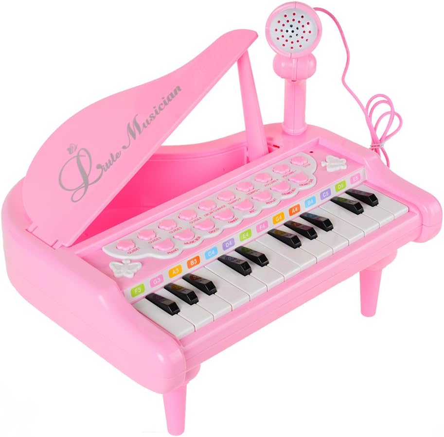 Amazon Rastar 子ども用 電子ミニピアノ おもちゃ 音楽キーボード玩具 ピンク ピアノ 鍵盤楽器 おもちゃ