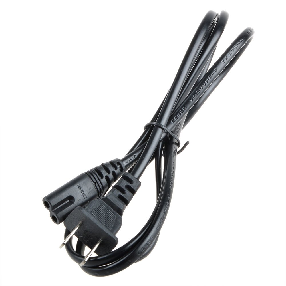 US Style 2Prong Port AC Power Cord/Cable for PS2 PS3 Slim Laptop FOR