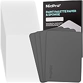 Nicpro 4 Pack Wet Palette Sponges &amp; 100 Sheets Pallet Paper Refillment | Designed for Stay Wet Palette, Save Paints and Keep Wet, Miniature &amp; Model Painting, Acrylic Painting