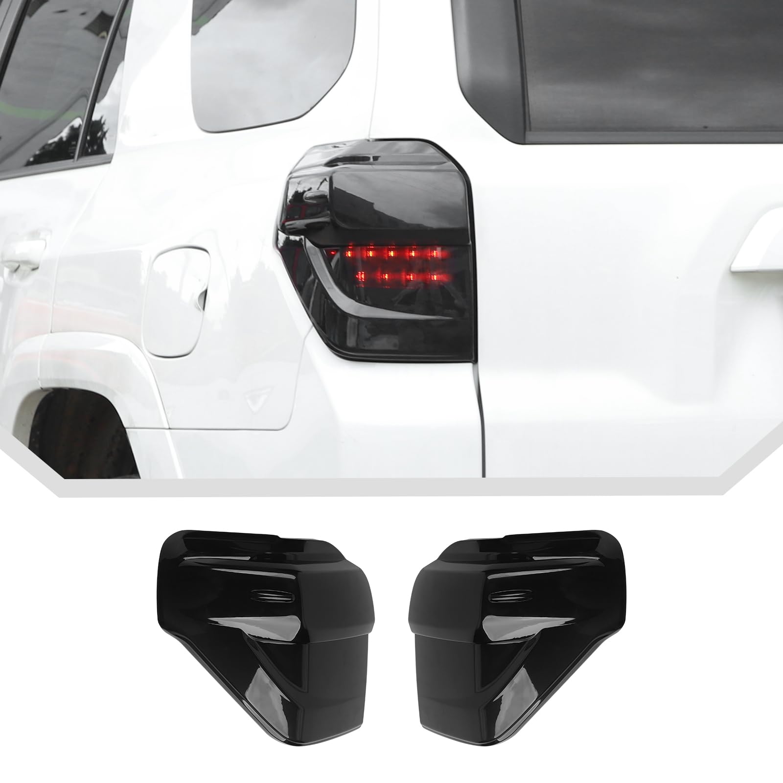 Photo 1 of JeCar for 4Runner Tail Light Cover Trim Accessories for 2014-2023 Toyota 4Runner Smoke Black Tail Light Guard