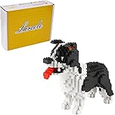 Larcele Micro Dog Building Blocks Set Pet Mini Building Toy Bricks Kit,950 Pieces KLJM-02 (Border Collie)