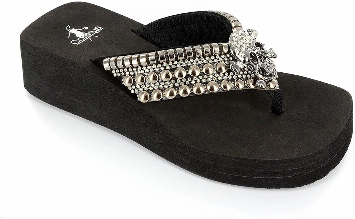 skull flip flops womens