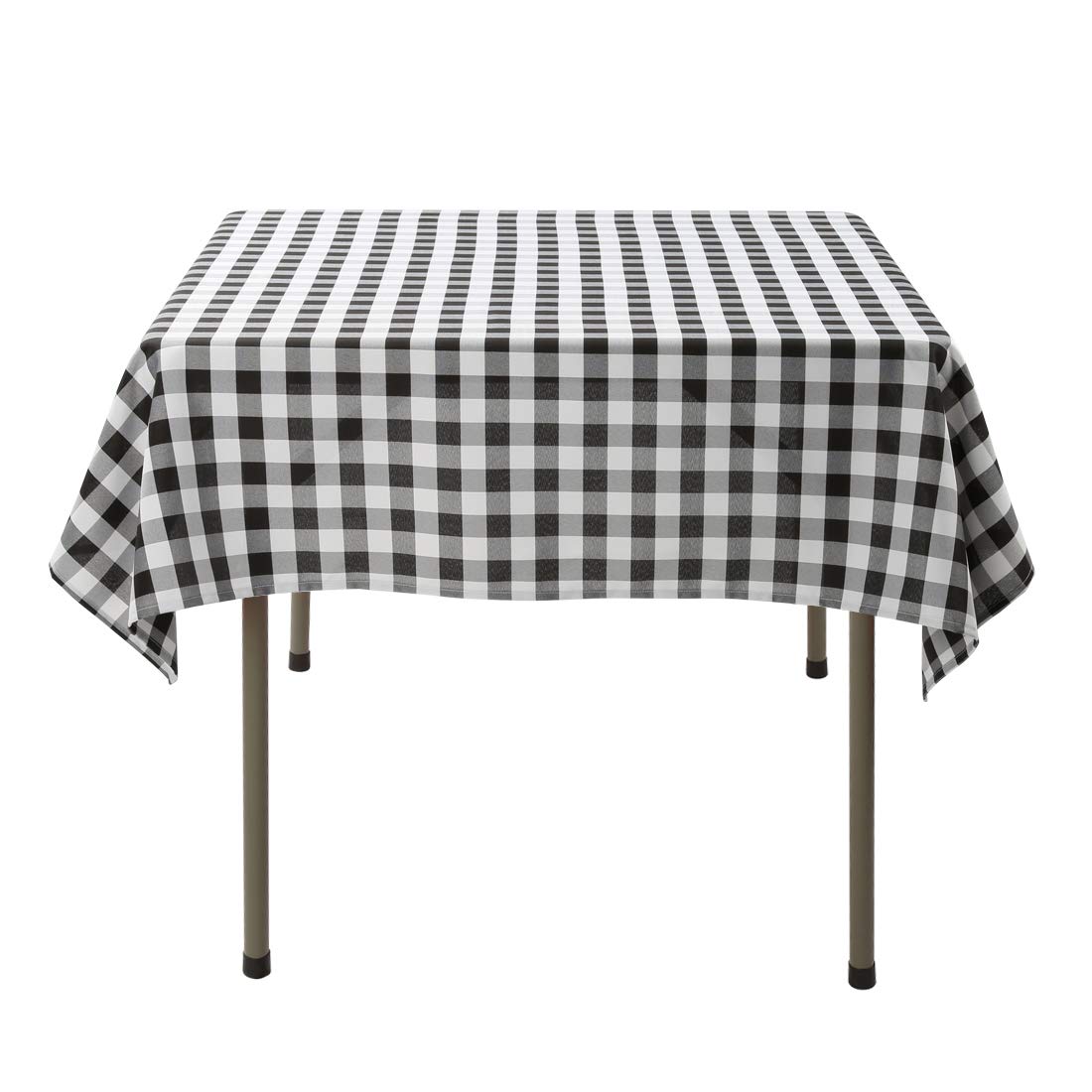 Best black stripped round plastic table cloth