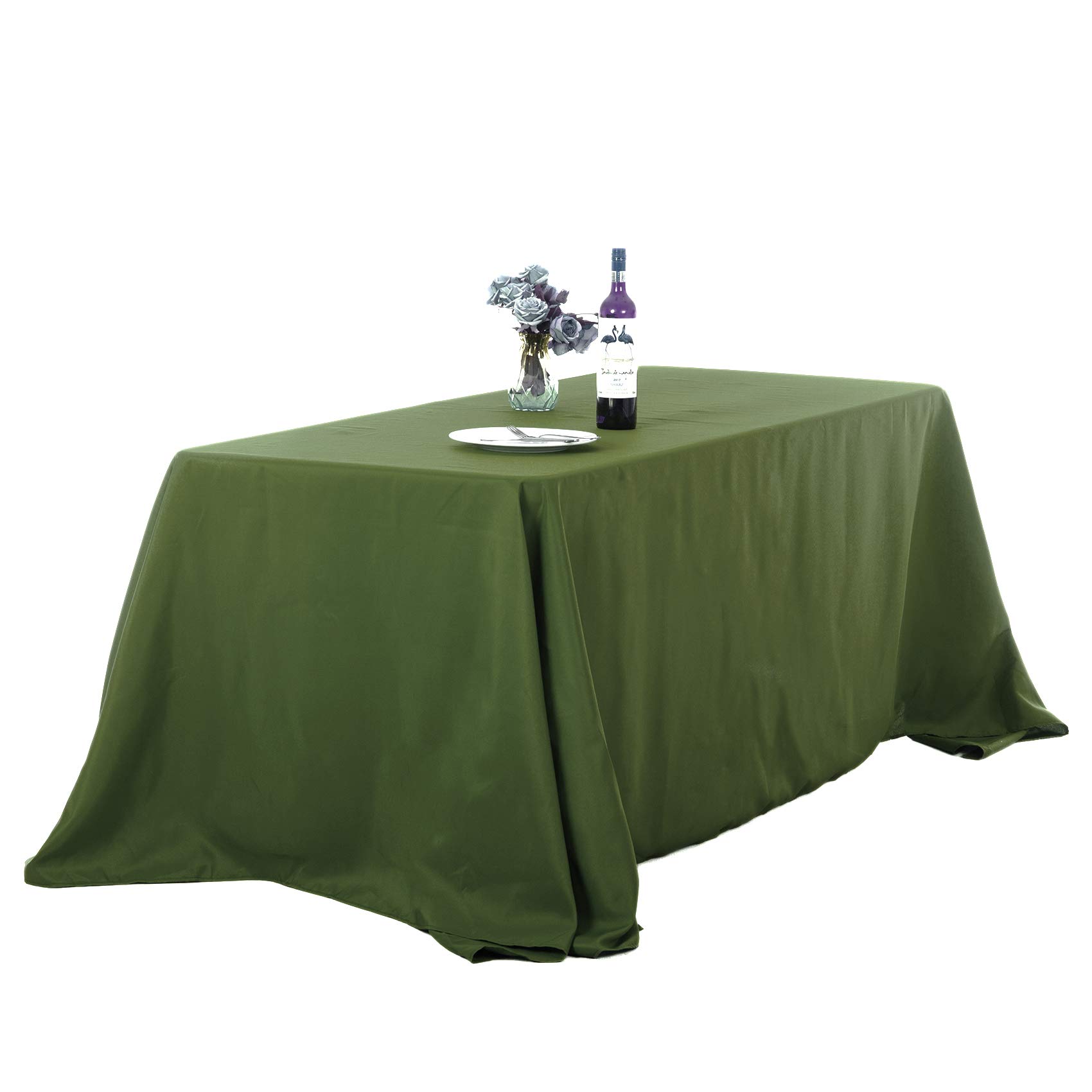 Photo 1 of *PARTIAL SET - ONLY 1 pc*
Ascoza 2pack 90x132 Inch Willow Rectangular Tablecloth 8 Feet Table Cloth in Polyester Fabric for Wedding/Banquet/Restaurant/Parties